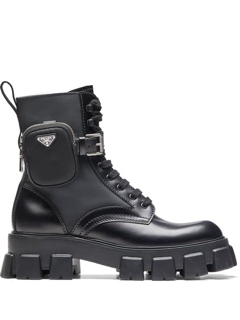 prada combat boots sale|Prada boots with pouch price.